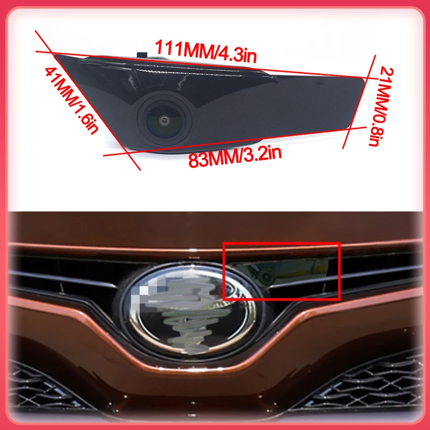 FishEye AHD HD CCD Car Front View Parking Night Vision Positive Waterproof Logo Camera For Toyota Camry XV70 2017 2018 2019 2020