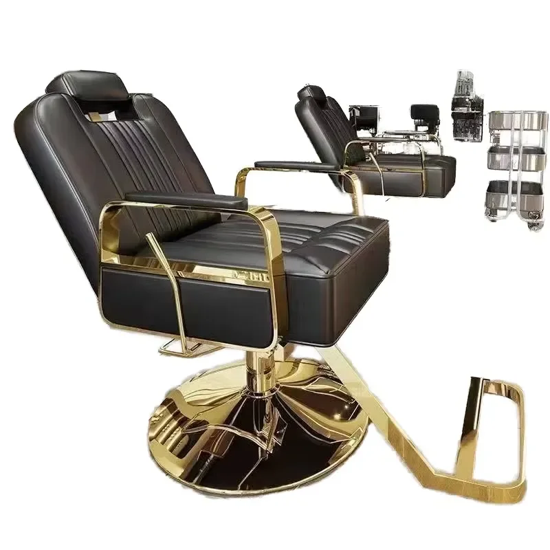 Barber Chair Upside Down Reclining Rotating Leather Ergonomic 360 Degree Rotation Height Adjustable Professional Hydraulic