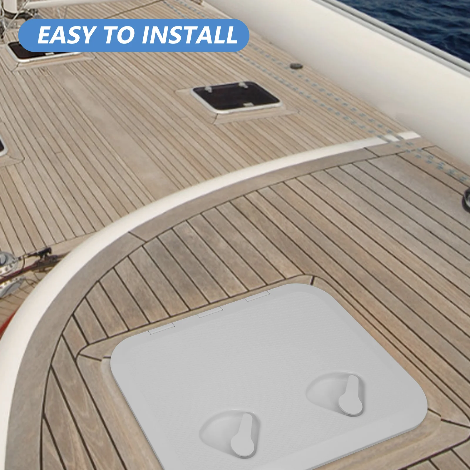

Deck Hatch Lid 17X12" Waterproof Rectangle Marine Hatch Cover For Boat Rv Yacht Kayak Durable Non-Slip Access Plate