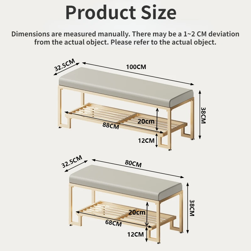 Entry Shoe Changing Bench Home Door Shoe Bench Entrance Floor Seatable Shoe Cabinet Multifunctional Wrought Iron Shoe Stools