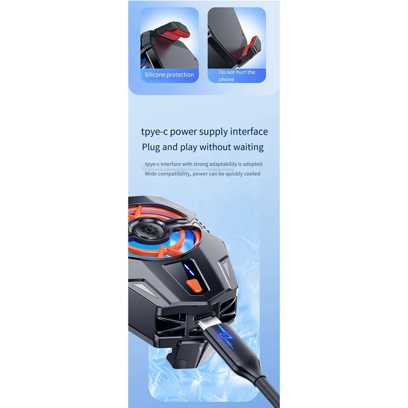 Магнитный радиатор мобильного телефона, кулер для мобильного телефона, охлаждающий вентилятор для телефона с полупроводниковым охлаждающим чипом, для мобильных игр, прочный