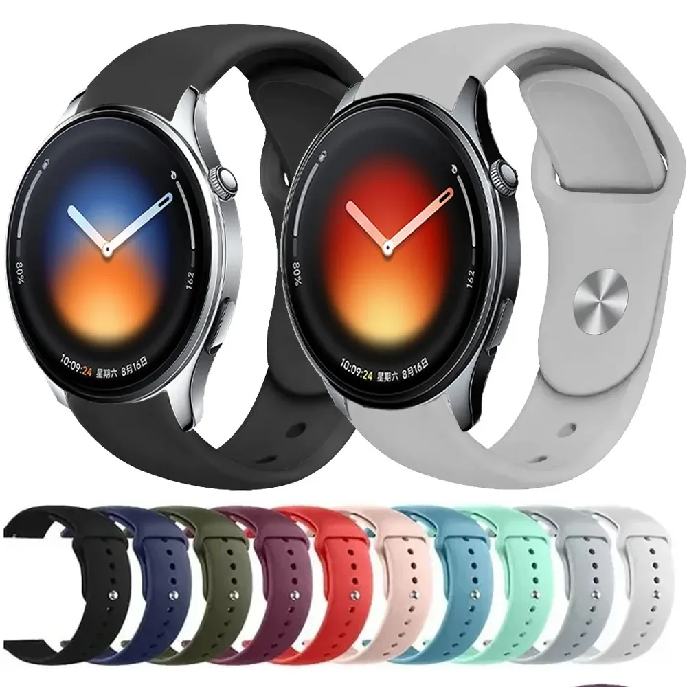 18/20/22mm Silikonarmband für Xiaomi Watch 5/S4-3-2 Atmungsaktives Band für Oneplus Watch Lite/3/2/2R/Realme Watch 5/S/3 Zubehör