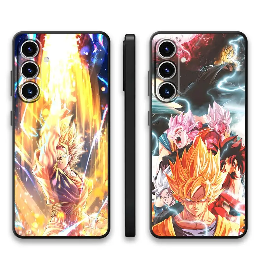 Preto macio caso capa de telefone para samsung galaxy a26 a72 a25 a71 a36 a51 a73 a22 a52 a24 a55 a35 a32 a41 a23 a53 dragon ball retro