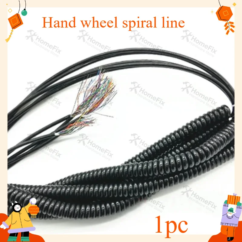 12~21 Cores Spiral Coiled Cable Replacement Wire for CNC Handwheel MPG Manual Pulse Generator