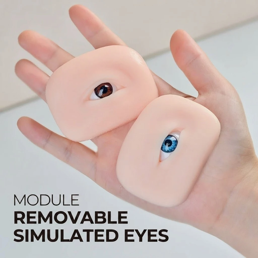 Lifelike 5D Silicone Practice Skin! Soft Solid Fake Face for Microblading & Lash Extension Beginners