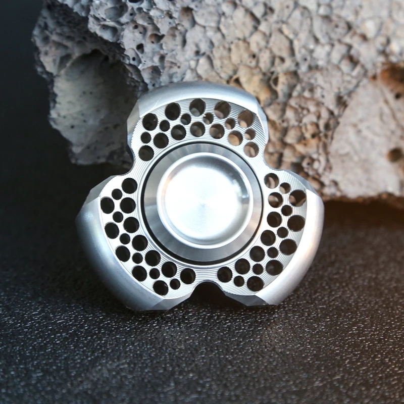 Stainless Steel EDC Fidget Spinner - Handheld Rotator for ADHD Anxiety Relief, Adult Metal Fidget Spinner