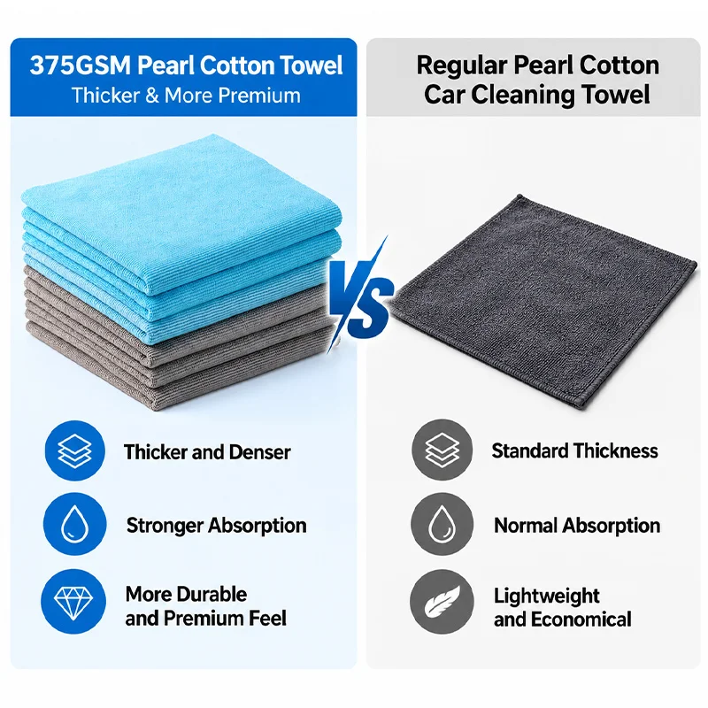 The Pearl Weave Microfiber Car Detailing Towel Glass Towels Scratch-Free Lint Free
