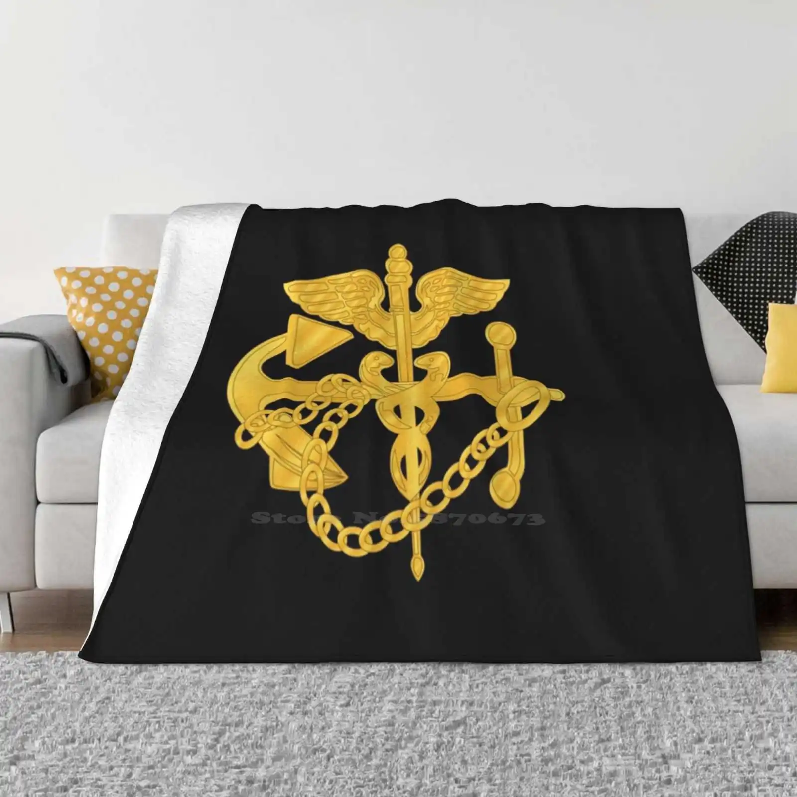 Usphs-Public Health Service Wo Cross Wo Txt Soft Warm Light Thin Blanket Vietnam Wwii Dui Ssi Us Army Veteran Retired Crest