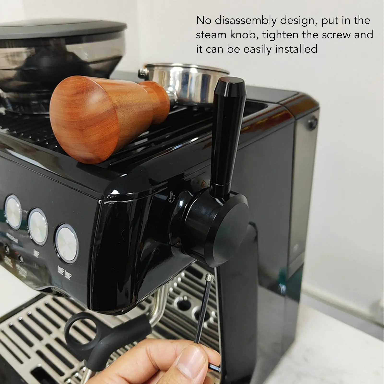 Durable Aluminium Alloy Steam Lever for sage BES870 Coffee Machine - Easy Installation Knob