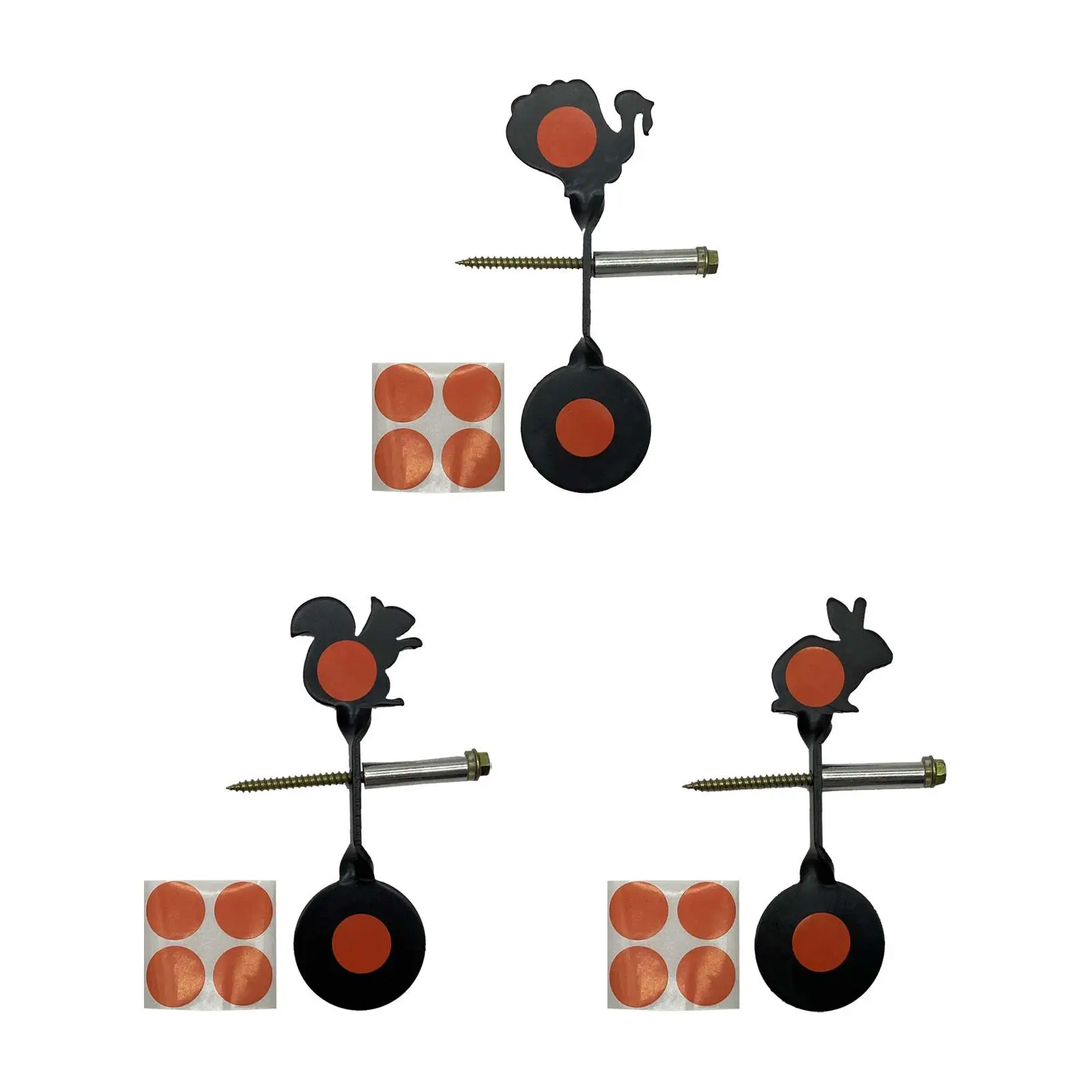 Auto Resetting Hunting Target Stainless Steel Reusable Entertainment Supplies Sturdy Portable Game Accuracy Practice for Outdoor