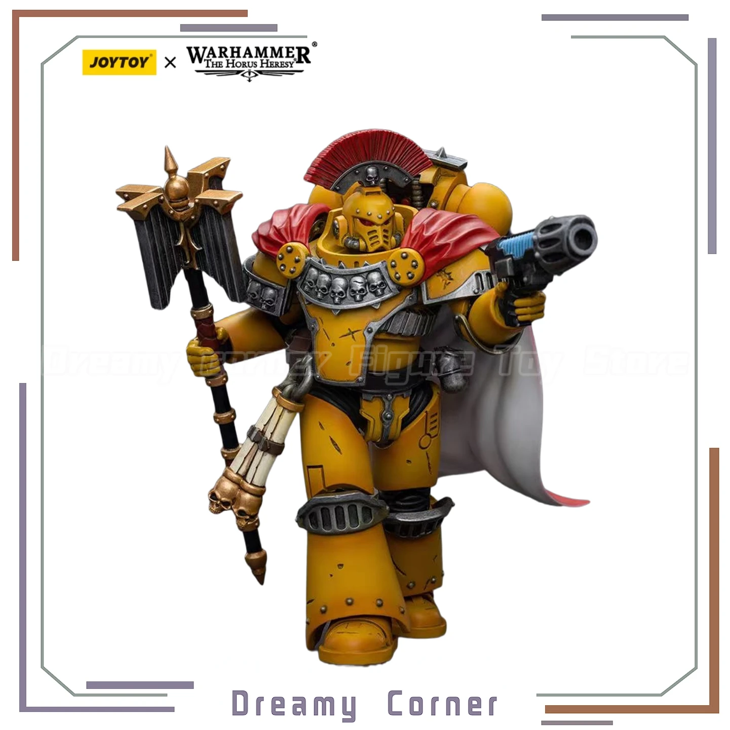 

【In Stock】JOYTOY Warhammer 40K Imperial Fists Legion Chaplain Consul 1/18 Action Figures Models Toys