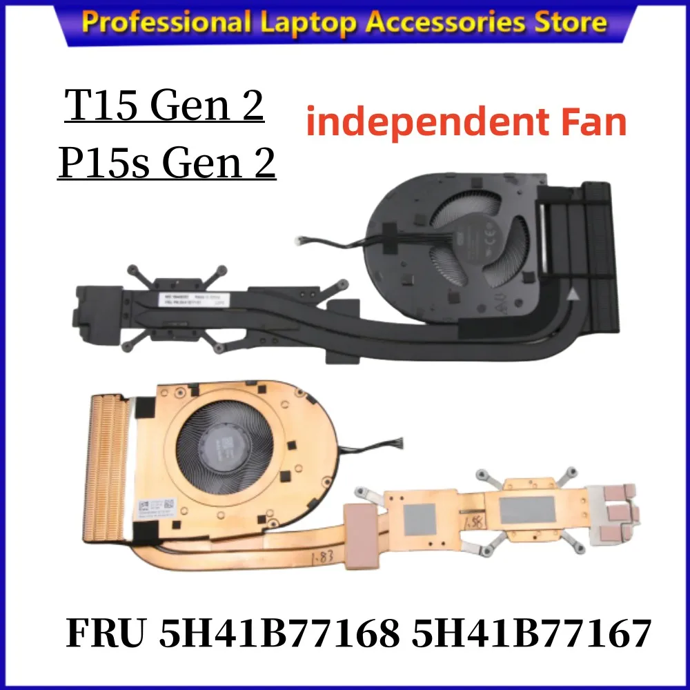 New for Lenovo Thinkpad T15 P15s Gen 2 Laptop CPU Cooling Fan Heatsink Assembly Radiator Cooler 5H41B77167 5H41B77168