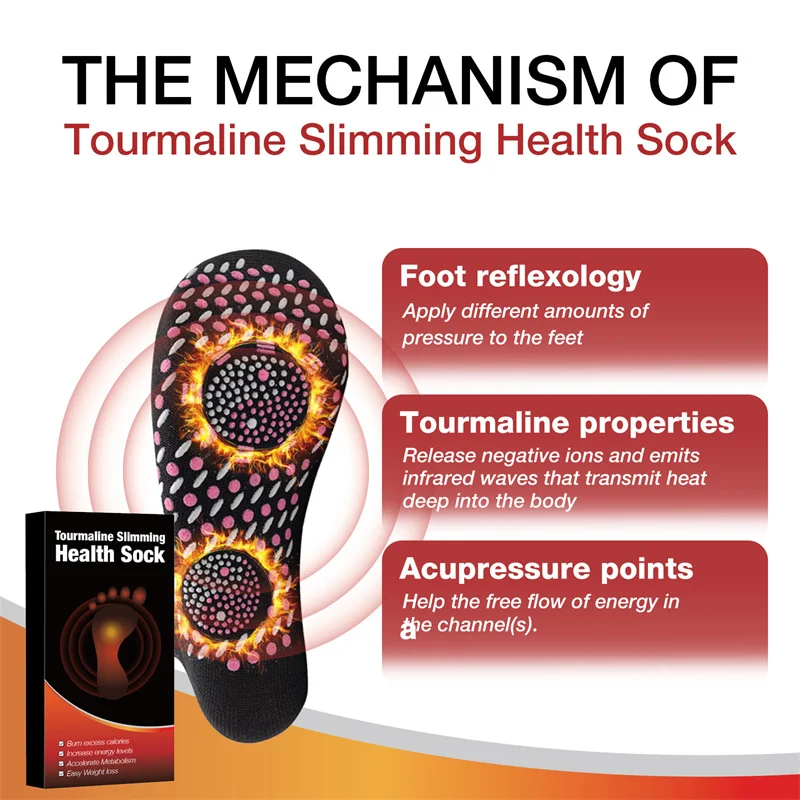 Winter Warm Self Heated Massage Socks Therapy Non-slip Therapy Massage Socks Comfortable Arch Support For Camping Sports Socks