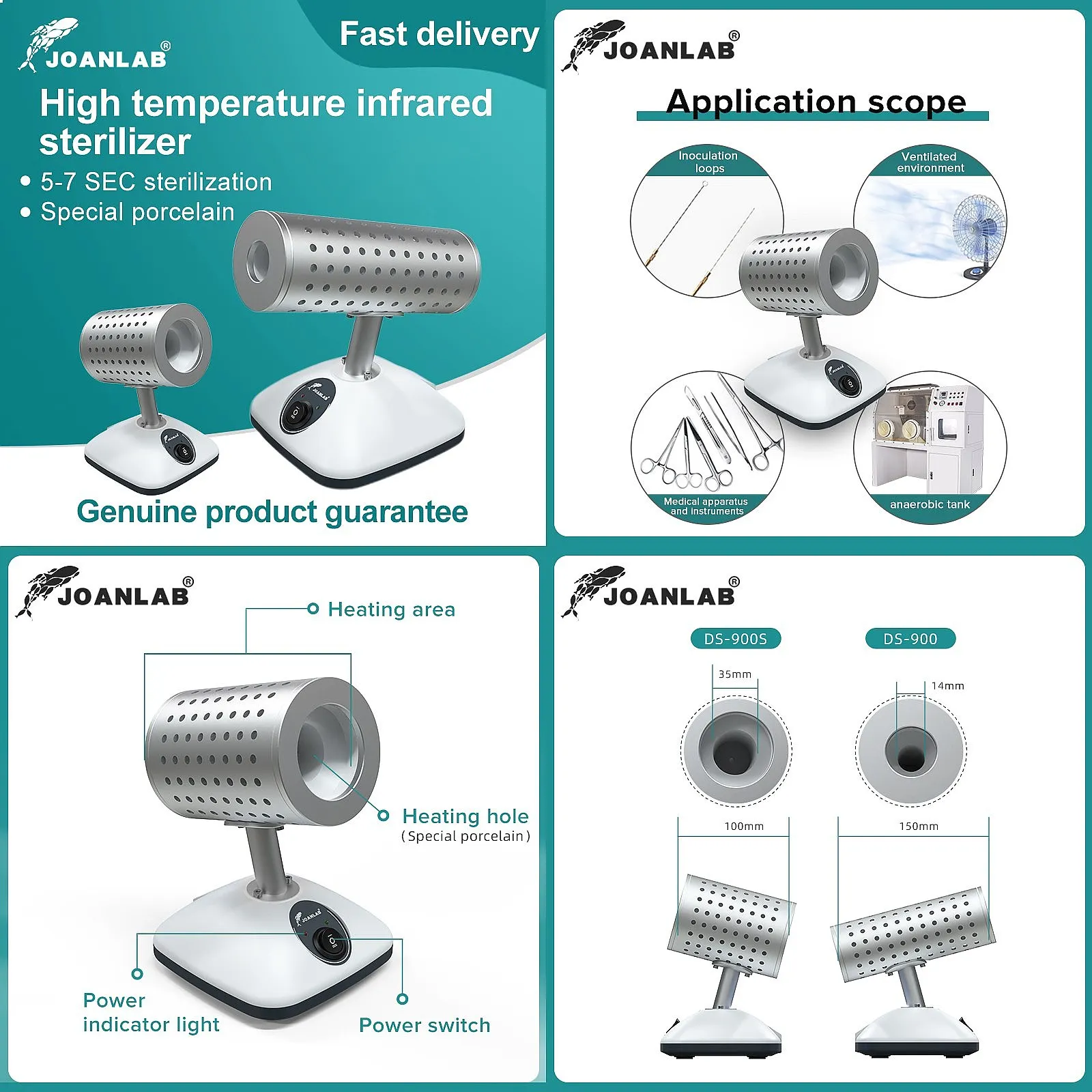 Infrared Sterilizer Inoculation Loop Sterilizer High Temperature Rapid Disinfection Lab Equipment