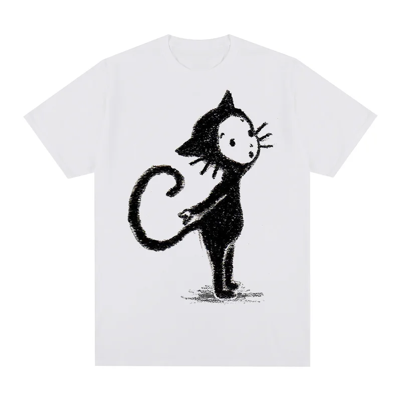 Yoshitomo Nara Vintage T-shirt Cat Girl Graphic Creative New Arrival Cotton Men T shirt New TEE TSHIRT Womens tops