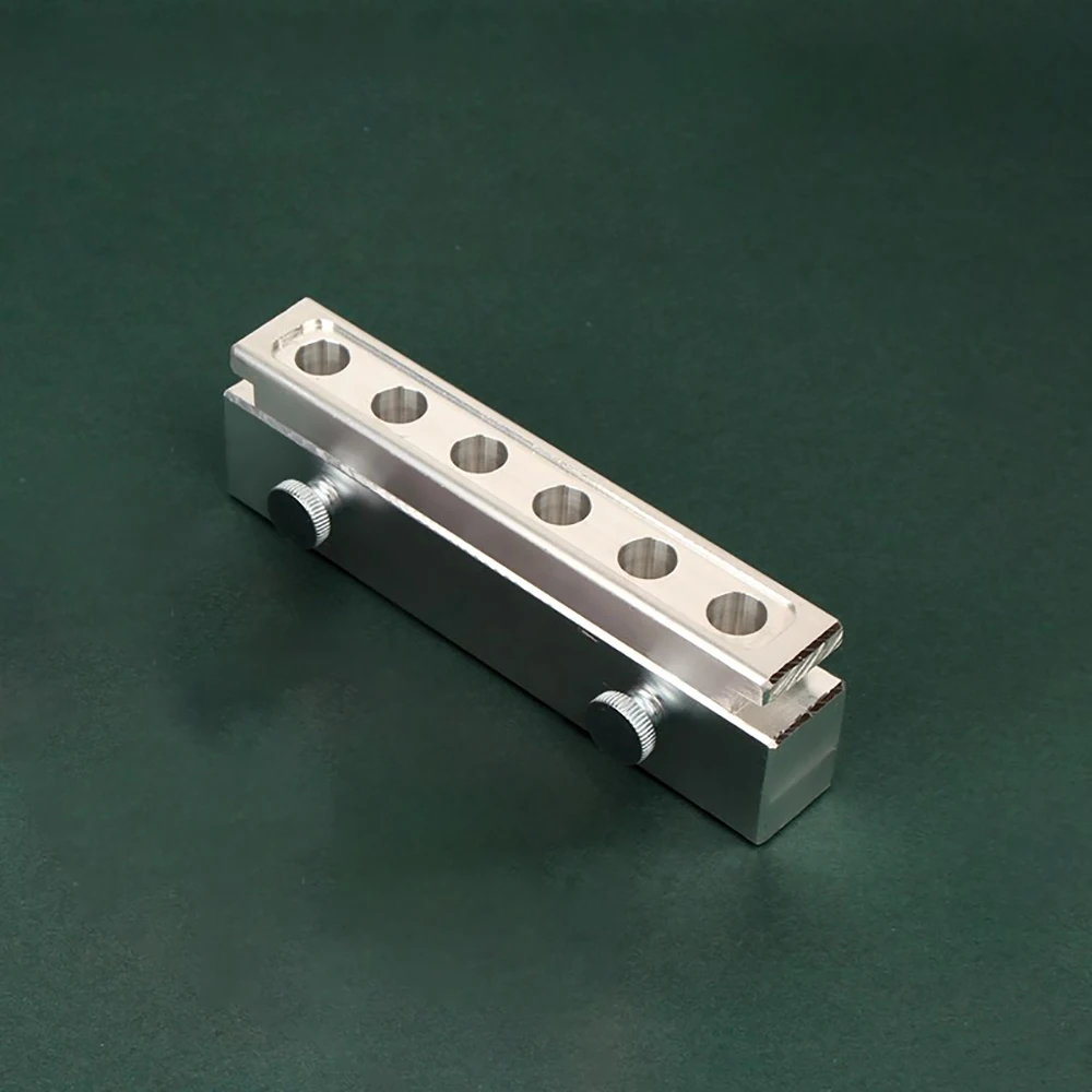 6-Cavity Aluminum Lipstick Mold for Dual-Color & Core Design DIY Lipstick Making (Standard 12.1mm Inner Diameter)