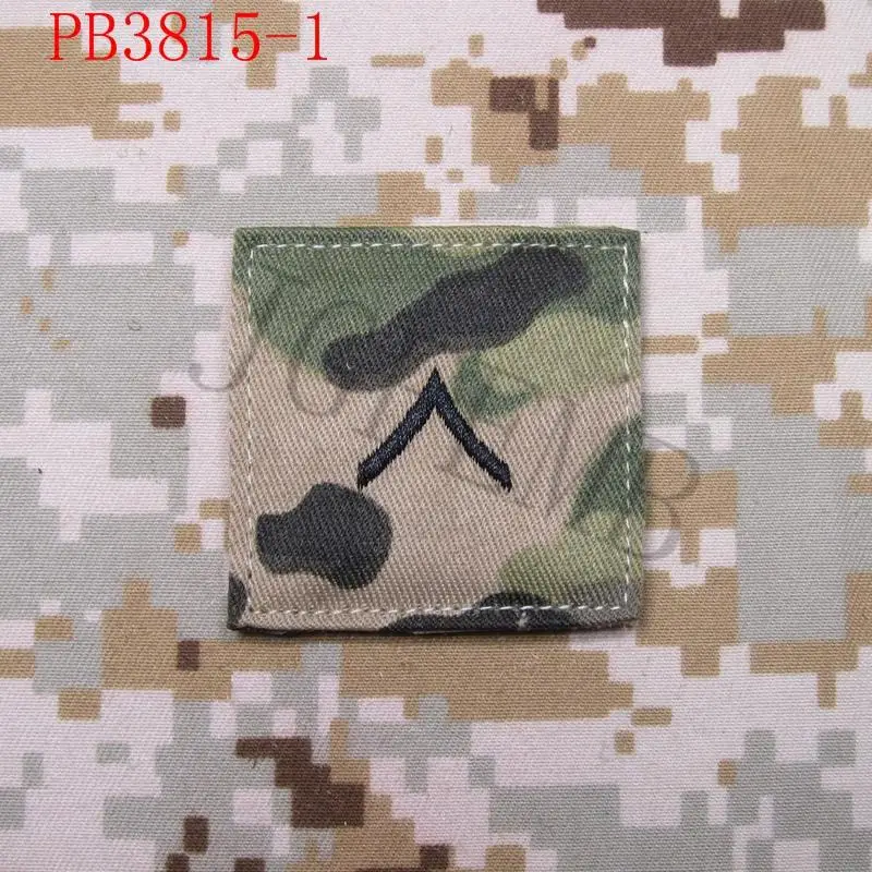 Multicam Background Rank Embroidery Patch Insignia