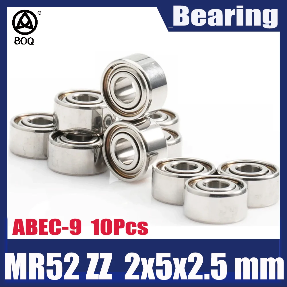 10pcs Mr52zz 2*5*2.5 Mm Mr52 2*5*2mm ABEC-9 Steel For Video Card High Speed For Motor L-520zz