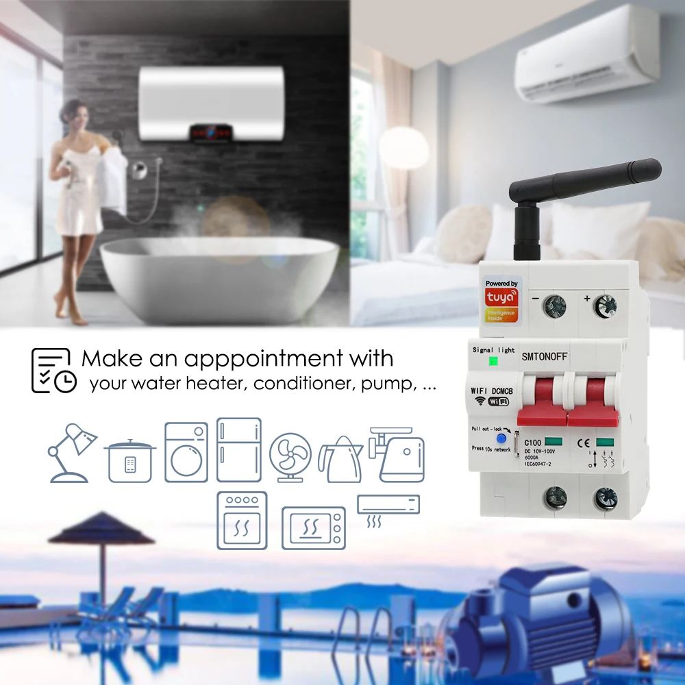 Tuya Smart Life WLAN DC Smart Leistungsschalter 12V 24V 48V Überlast- und Kurzschluss-Schutz mit Alexa Google Home für Smart Home – Detail 10
