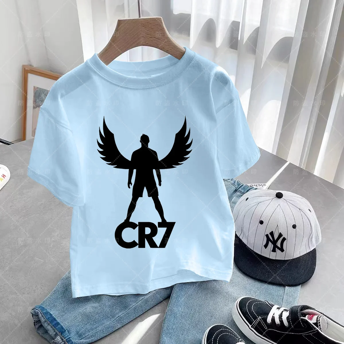 New CR7 Boys and Girls Summer T-shirt Cristiano Ronaldo T Shirt Fashion Outdoor Casual Training Sports Tees Short Tshirt