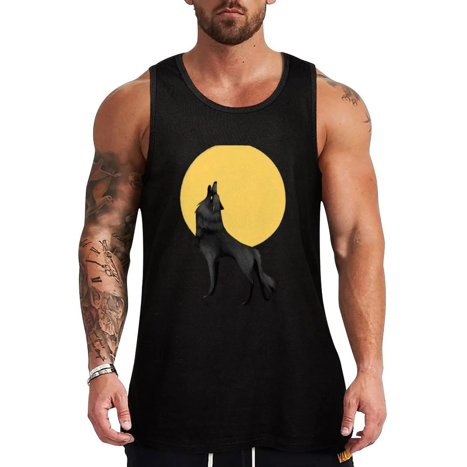 

Howling Wolf Tank Top anime gym anime clothes Man gym clothes