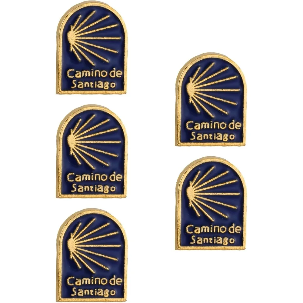 10-30Pcs Camino De Santiago Pilgrimage Badge Enamel Pin, St James Pilgrim Lapel Pin Religious Church Souvenir Favor
