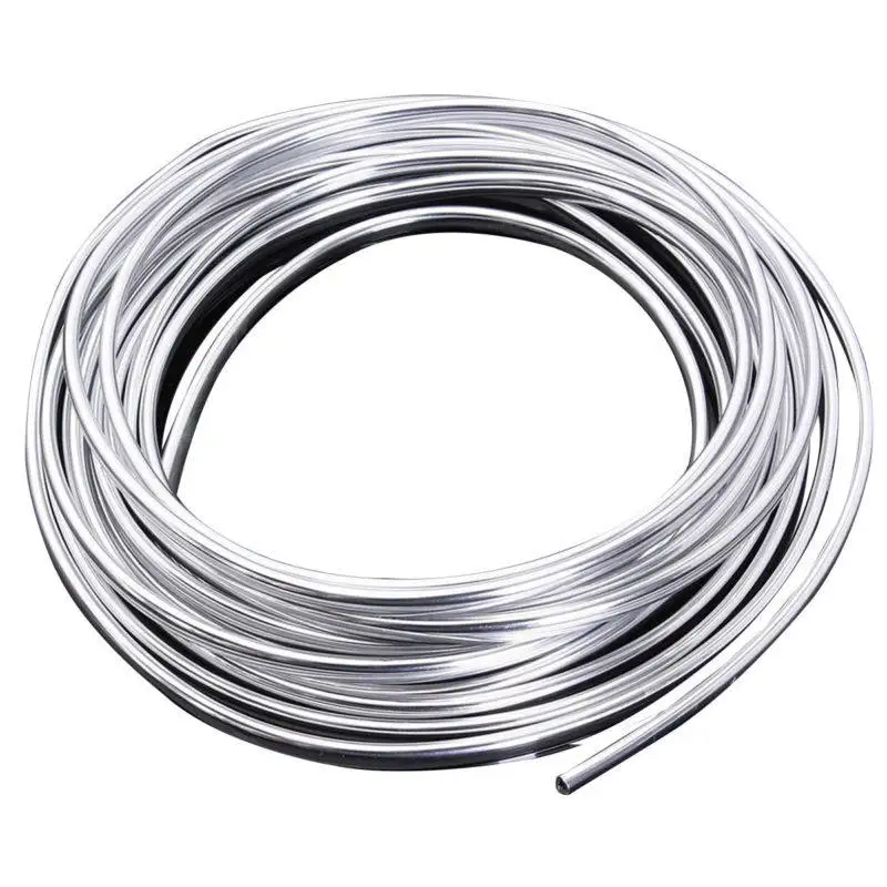 2M U Shaped Car Styling Strip PVC Flexible Interior Decorative Molding Trim for Hard to Reach Corners Auto Decoration Silver