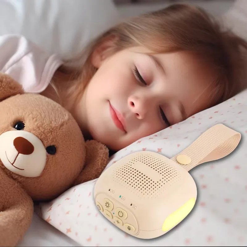 Rechargeable Bluetooth White Noise Machine with Timer and Light for Sleep Relaxation Baby Adult Home Travel Pair of 2pcs