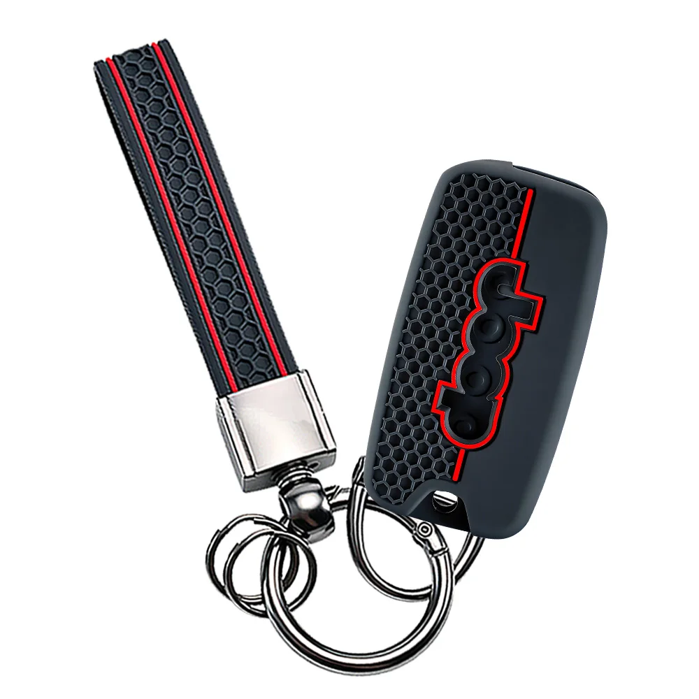 For Jeep Cherokee Compass S Renegade Grand Commander Silicone Car Remote Key Case FOB for Dodge Journey Challenger Jcuv Charger