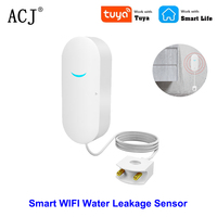 Smart Tuya WIFI Water Leakage Sensor Alarm Water Level Detector Flood Leakage Sensor APP Remote Control Security Alarm System