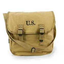 Retro Canvas Messenger Bag for Men, Outdoor Sport Bag, Gym Shoulder Bags, Soft Light Training, Fitness, WW2, Fashion