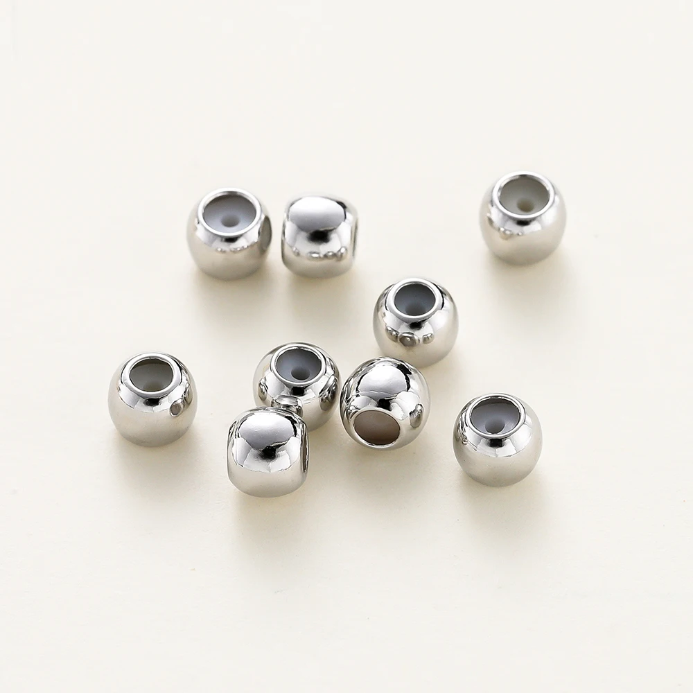 10 قطعة خزر عازل 3/4/5 مللي متر 14K/18K الذهب اللون مطلي النحاس المطاط Charms موصل DIY بها بنفسك صنع المجوهرات اكسسوارات لوازم