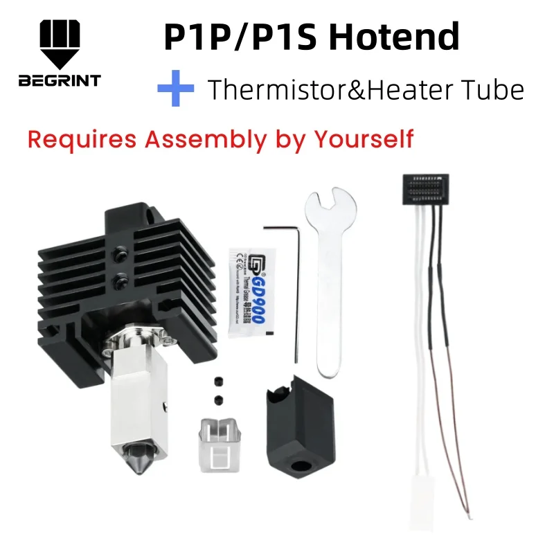 2.0 Versie Hotend Kit Voor Bambu Lab X1 P1 Hotend Bi Metal Voor Bambu lab P1P p1s X1C Hot End koelventilator Thermistor Verwarming Buis