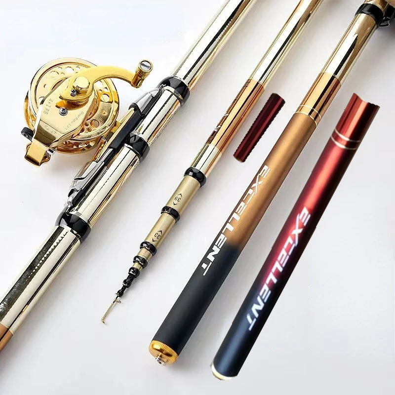 2022High Carbon Material Ultra-light and Ultra-hard Fishing Rod Multi-place Available Telescopic Rod Can Be Adjusted In 3 Sizes