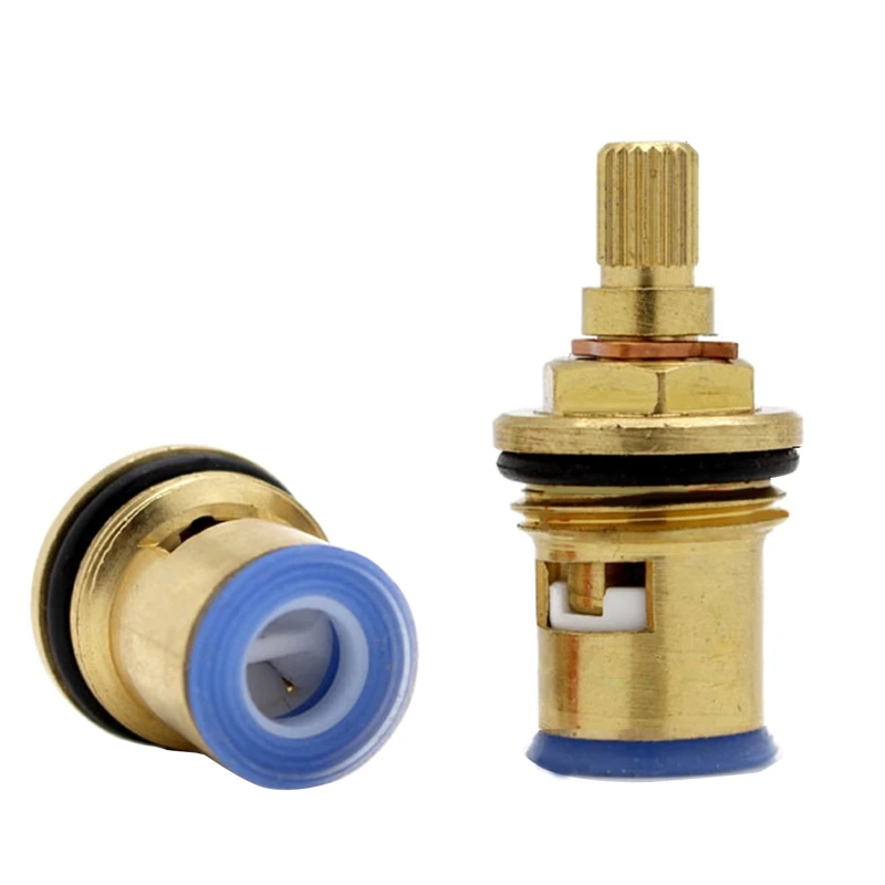 Universal Replacement Tap Valves, Brass Ceramic Disc Cartridge, Inner Faucet for Bathroom Clockwise and Anti-clock