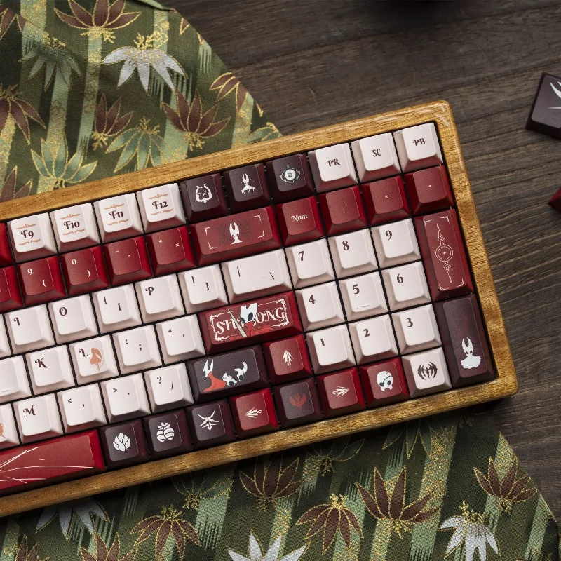 

Silksong Theme Keycaps Set Customized PBT Sublimation Cherry Profile 140 Keys Keyboard Caps for Mechanical Keyboard Accessories