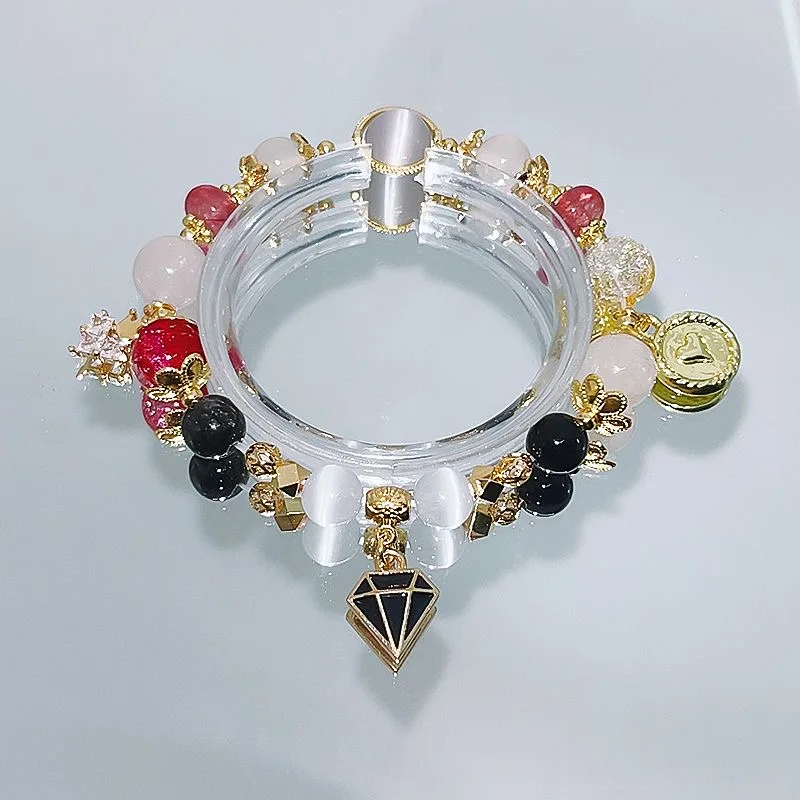 Anime Topaz Cosplay Bracelet Honkai Star Rail Topaz Bracelets Women Crystal Beads Chain Bangles Gifts Armband Accesories