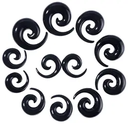 2Pcs Big Large Acrylic Spiral Ear Plug Stretching Tapers Expander Tunnel Set Kit Body Piercing Jewelry 10/12/14/16/18/20mm