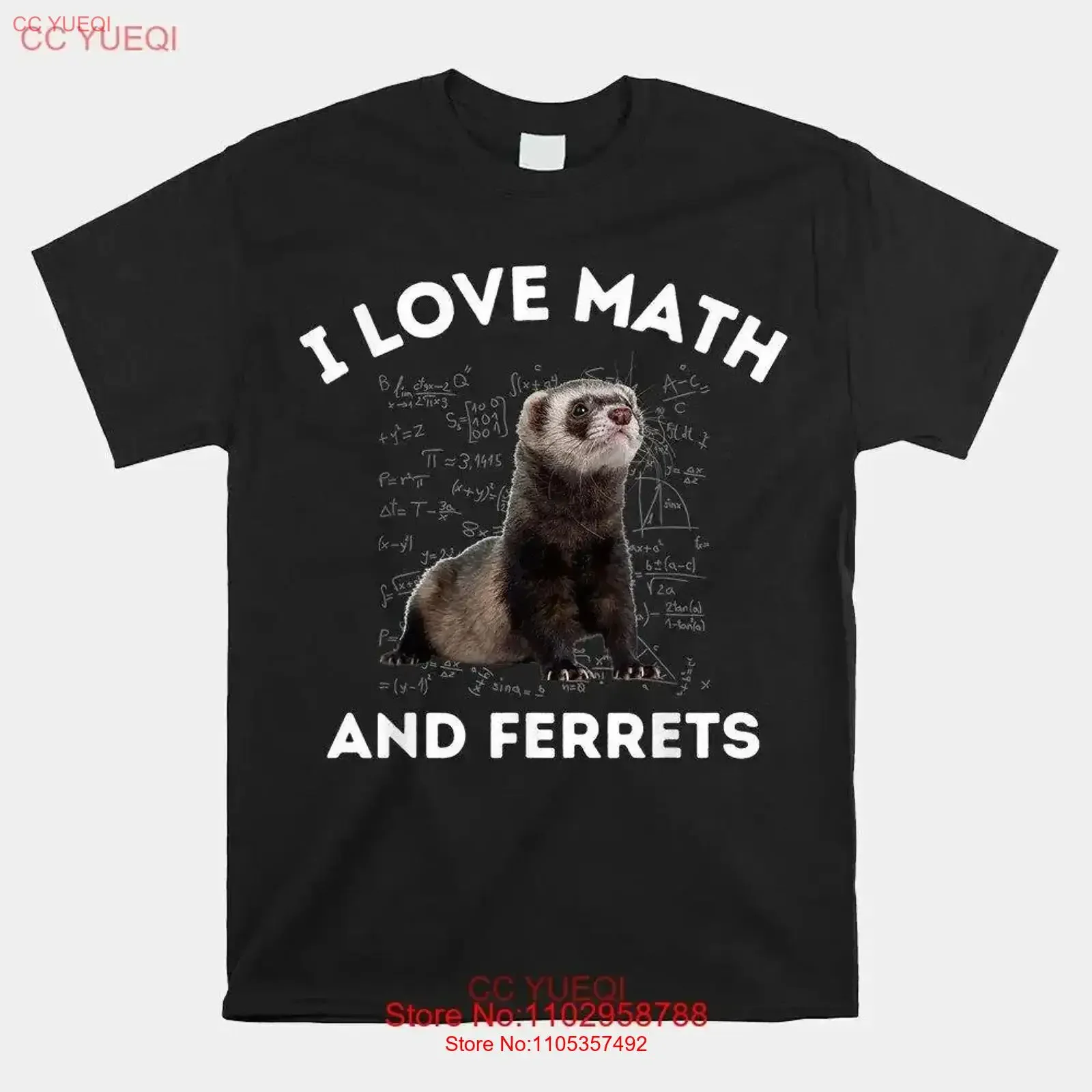 I Love Math And Ferrets Weasel Lover Algebra Stem Teacher T Shirt Size S 5XL vintage Washed Breathable Soft graphic Stretched