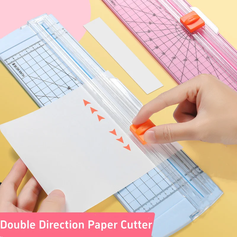 Portable Double Direction Paper Trimmer,A3 A4 A5 Photo Paper Cutter Student Handbook Making School Office Stationery Supplies