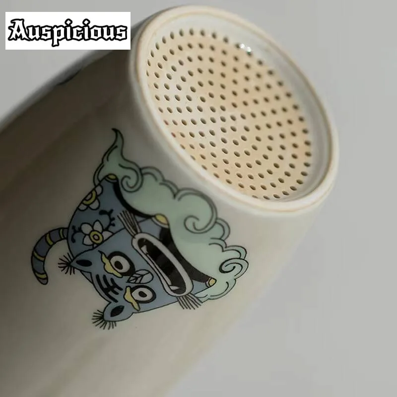 Portable Honey Glaze Ceramic Travel Teaset Tiger Year Teaware Gift Anti Scalding Galss Tea Pitche Outdoor Tea Maker 1 Pot 3 Cups