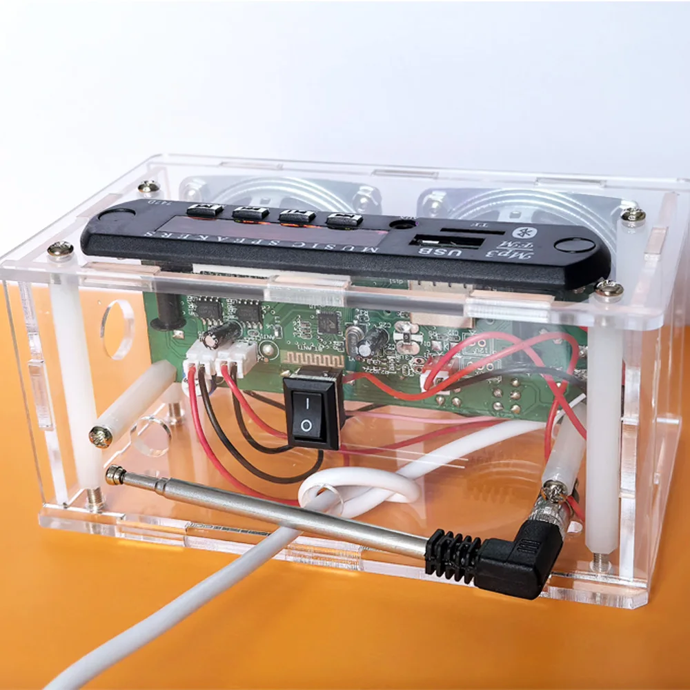 NEUES DIY Bluetooth-Lautsprecher-Kit mit FM-Radio 87,5–108 MHz DIY-Lötprojekt-Übungs-Elektronik-Kit Lötbaugruppe TF U Disk