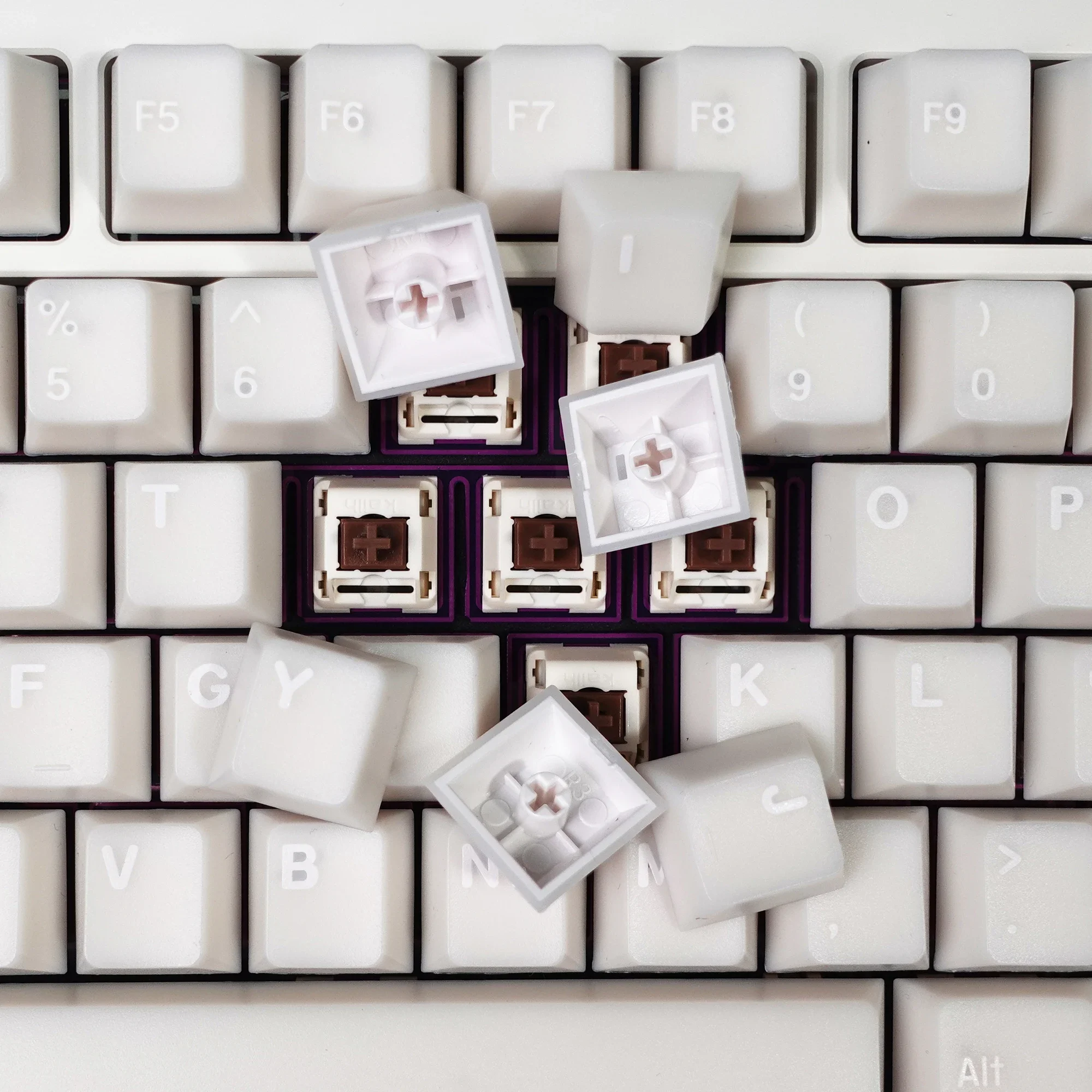 KBDiy 174 مفاتيح/مجموعة PBT Keycap مزدوج النار الأبيض اليشم كيكابس للوحة المفاتيح الميكانيكية الكرز الشخصي مخصص ل gx87 crush80 الهذيان