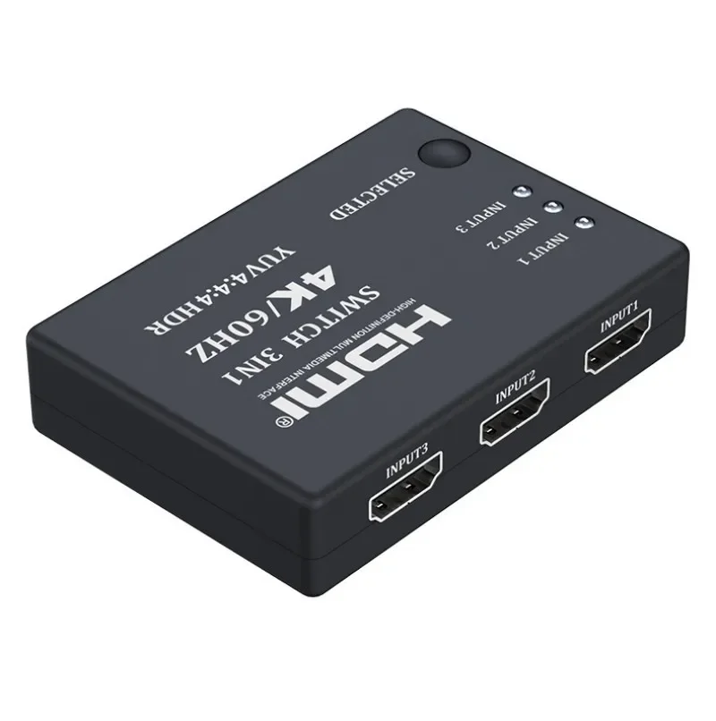 Interruptor HDMI 3 en 1, divisor de vídeo para ordenador portátil, PC, Xbox, PS3/4/5, TV Box para Monitor, adaptador de proyector de TV, 4K, 60Hz