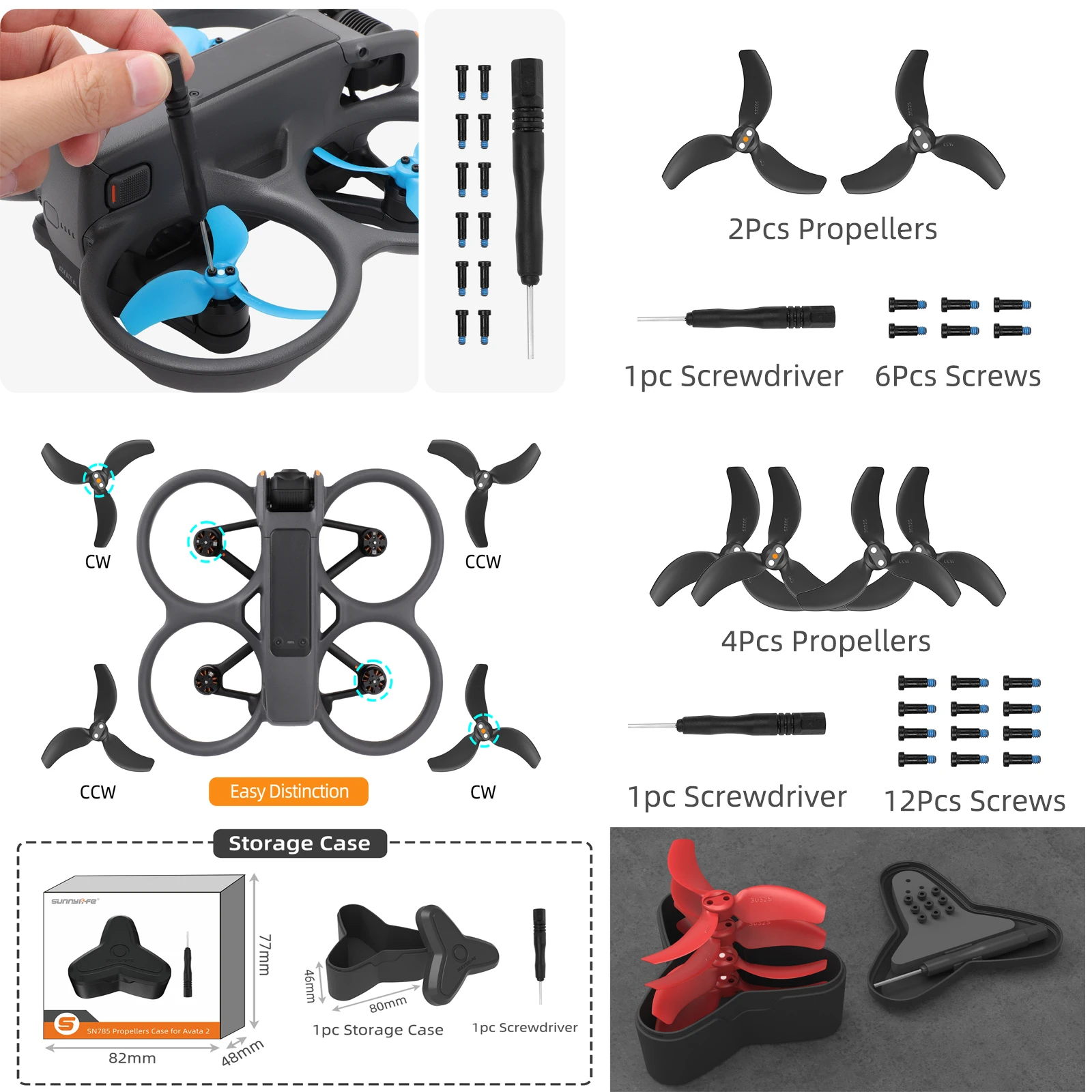 

Propellers For DJI Avata 2 Drone Blade Light Weight Wing Fan Replacement Spare Parts For Avata 2 Accessory Colorful Paddles
