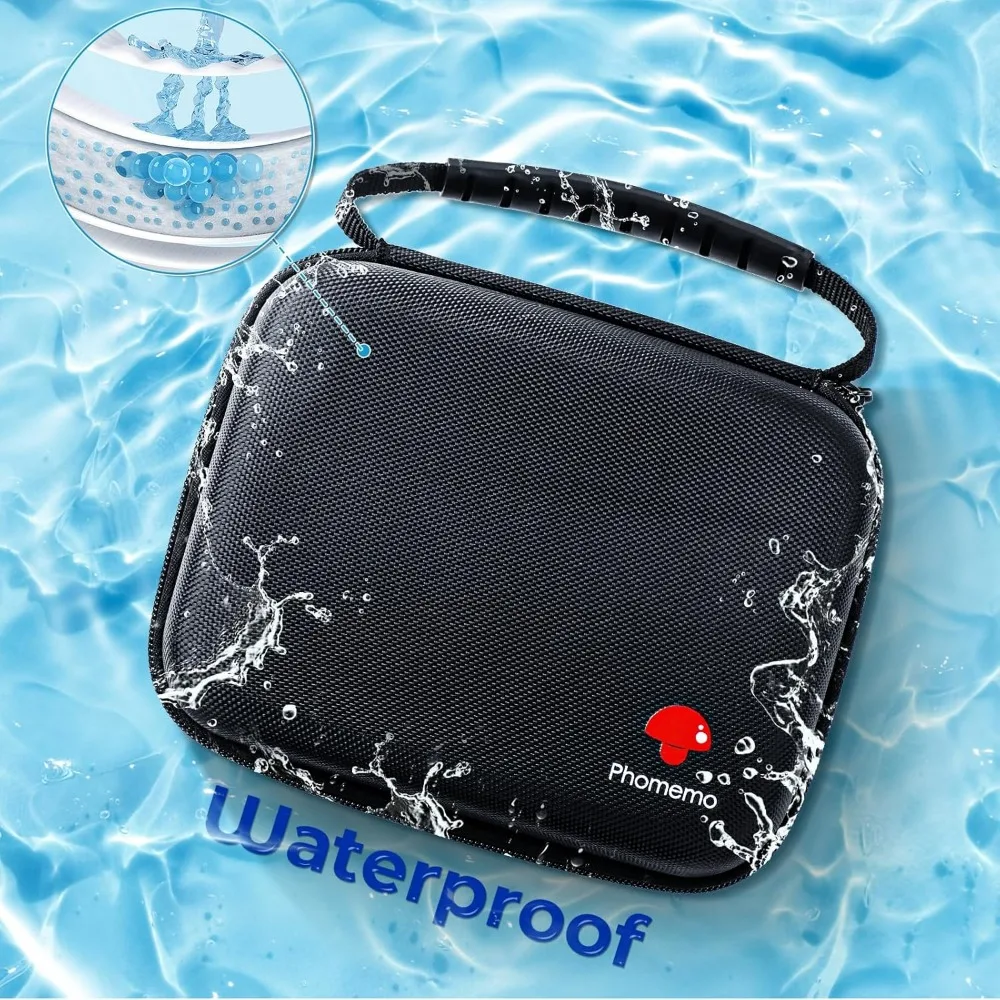 Label Printer Case Compatible Phomemo M220 M110 M221 M120 M200 Niimbot B1 B21 Portable Label Maker Holder Case Mesh Pocket