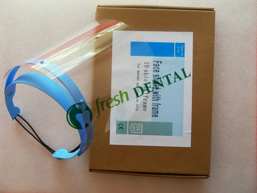 SKYLUN Dental Face Shield Mask Protection Mask Clear Anti-Fog Protective Shield Mask Dental Lab 1 frame 10 visor films SL707