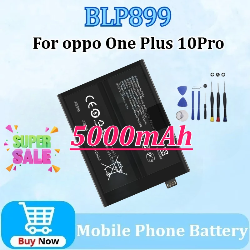 

New BLP899 5000mAh Mobile Phone for One Plus 10 Pro Mobile Phone for OPPO High Quality Bateria for 1+Tools