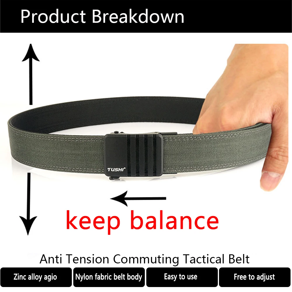 TUSHI Belt Army Outdoor Hunting Multi Function Tactical Belt Canvas 1100D gun Belt Training Quick Hanging Pistol Military Belt