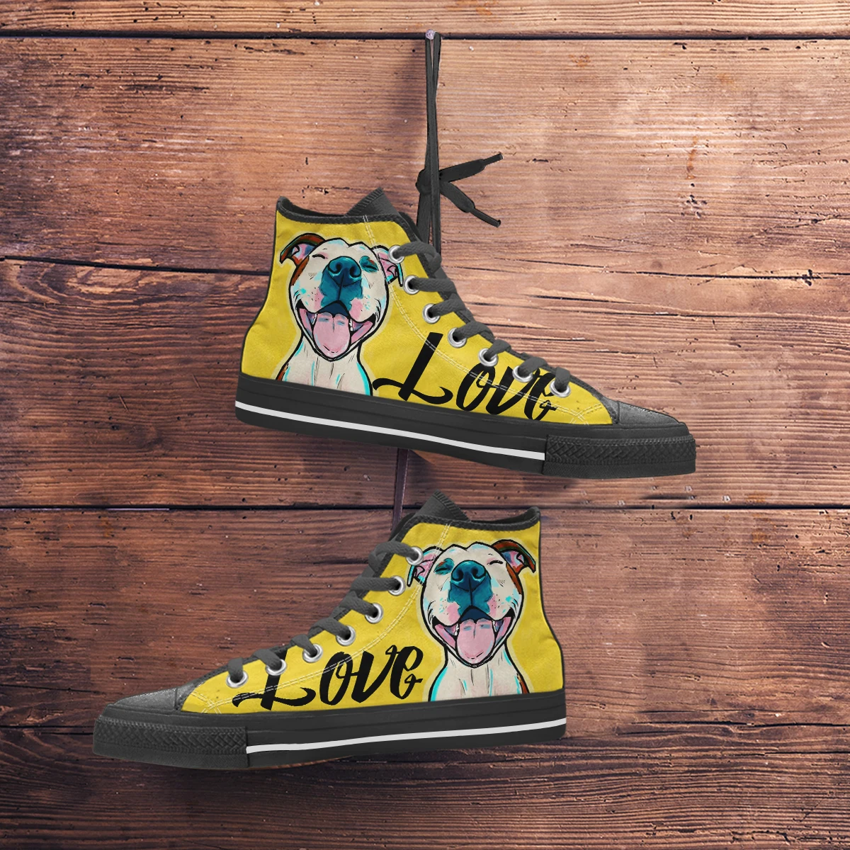 New High Top Canvas Shoes Casual Outdoor Walking Bulldog Shoes Anime Light Wild Student Vulcanized Sneakers